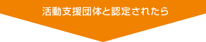 活動支援団体と認定されたら