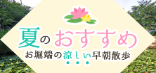 夏のおすすめお堀端の涼しい早朝散歩 舞鶴公園