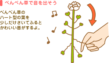 ぺんぺん草で音を出そう